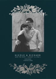 Floral Silhouette (Portrait Photo Save the Date) - Save the Date by Rifle Paper Co.