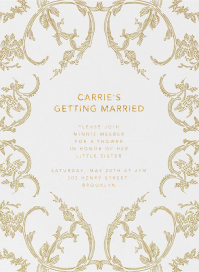 Silk Brocade I - Bridal Shower Invitation by Oscar de la Renta