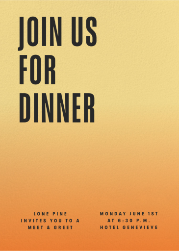 Eventide - Business Dinner Invitation by Paperless Post
