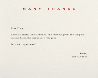 Many Thanks Cream - Stationery by Paperless Post