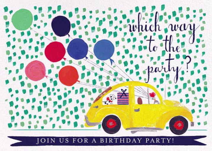 Balloons for the Bug (Invitation) - Birthday Invitation by Mr. Boddington's Studio