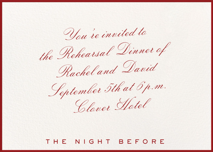Forever in Ink - Rehearsal Dinner Invitation by Paperless Post