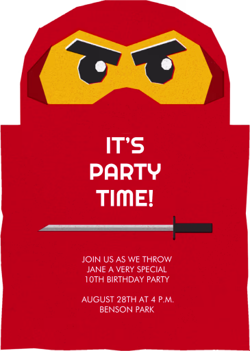 Ninja Cutout - Birthday Invitation by Paperless Post
