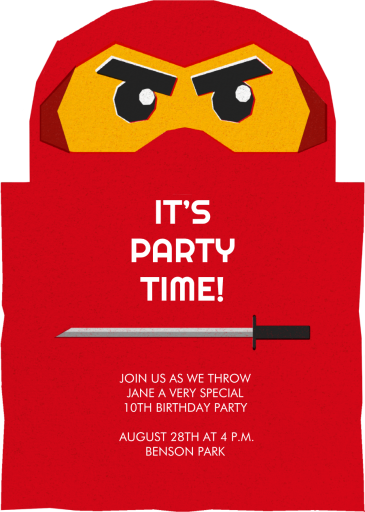 Ninja Cutout by Paperless Post