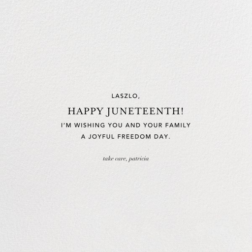 Umoja Photo - Juneteenth Card by Paperless Post - Back