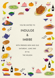 Overflowing Table - Dinner Party Invitation by Hello!Lucky