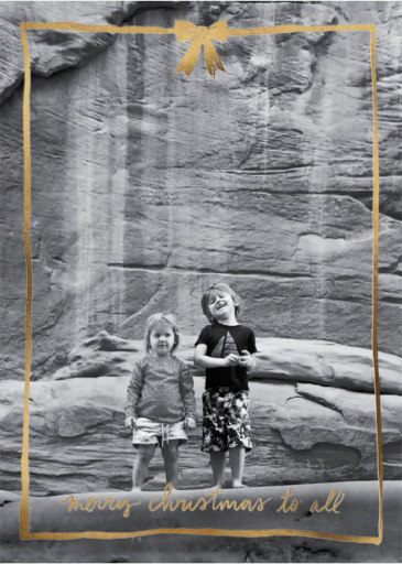 Christmas Bow Frame - Holiday Card by Linda and Harriett