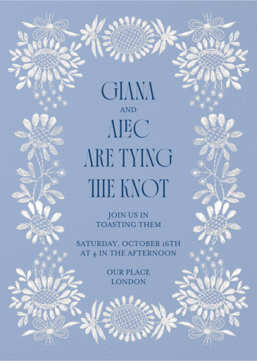 Embroidered Threads - Bridal Shower Invitation by The V&A