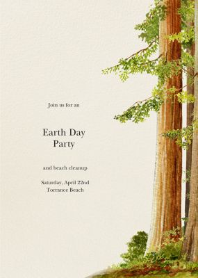 Sequoia - Felix Doolittle - Earth Day Invitations
