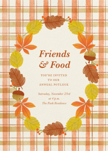 Fall Flannel - Thanksgiving Invitation by Paperless Post