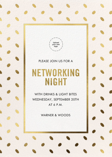 Metallic Spots - Networking Event Invitation by kate spade new york