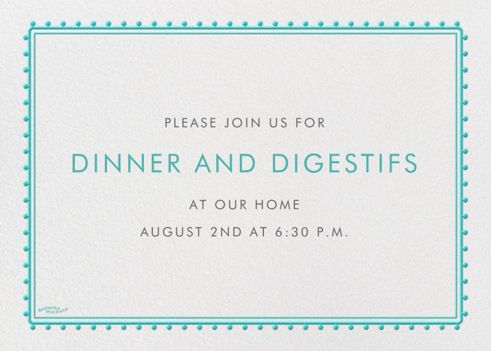 Dotted Border - Dinner Party Invitation by Bernard Maisner
