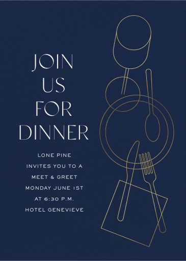 All Set - Business Dinner Invitation by Paperless Post