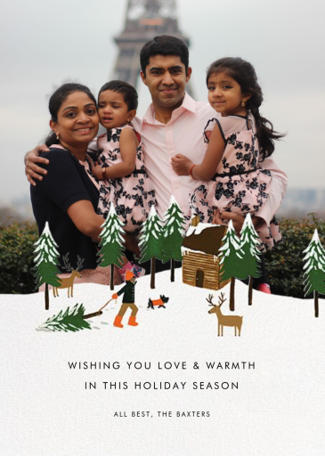 Christmas Cabin (Square Photo) - Holiday Card by Rifle Paper Co.