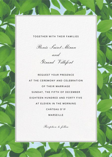 Hedge (Invitation) by Oscar de la Renta