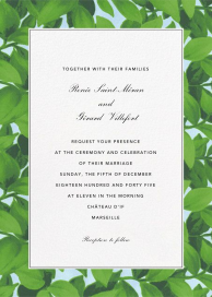Hedge (Invitation) - Wedding Invitation by Oscar de la Renta
