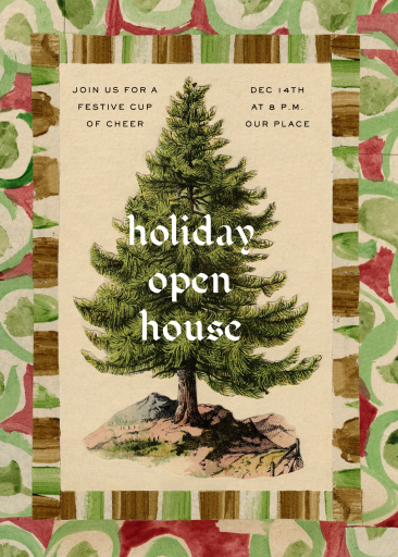 Evergreen Evening - Holiday Party Invitation by John Derian