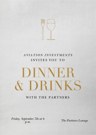 Perfect Pairing - Business Dinner Invitation by Paperless Post