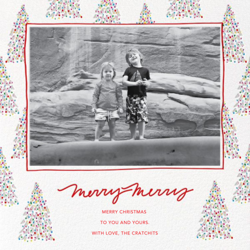 Fir Forest Frame - Holiday Card by Linda and Harriett