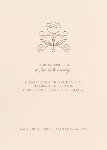 Fable - Invitation by Rubinski Works - Back
