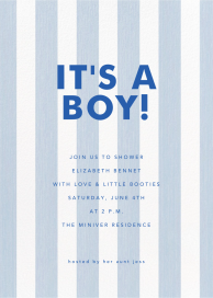 Little Stripes - Baby Shower Invitation by Sugar Paper