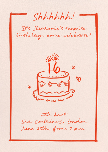 Petit Gâteau - Sweet 16 Invitation by Pulp Templates Co.