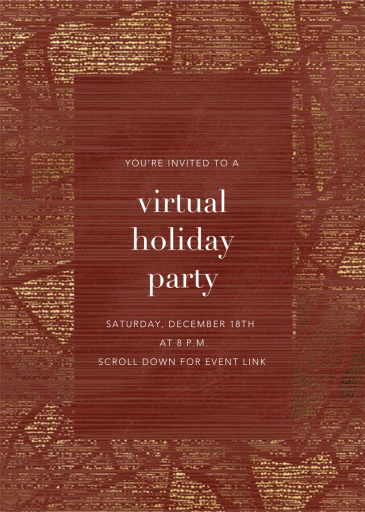 Prism Frame - Corporate Holiday Party Invitation by Kelly Wearstler