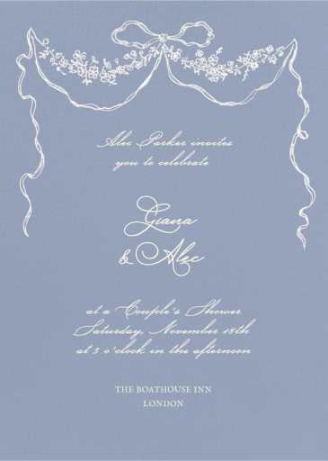 Ribbon Garland - Bridal Shower Invitation by Emilia Wickstead
