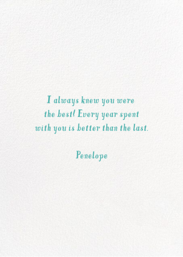 Five Seconds - Anniversary Card by Mr. Boddington's Studio - Back