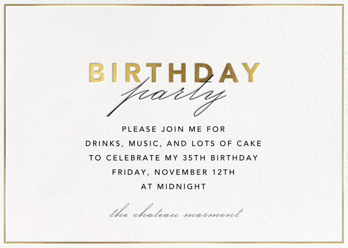 Shining Gold - Birthday - Birthday Invitation by Paperless Post