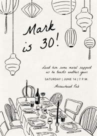 Cena con linternas de Paperless Post