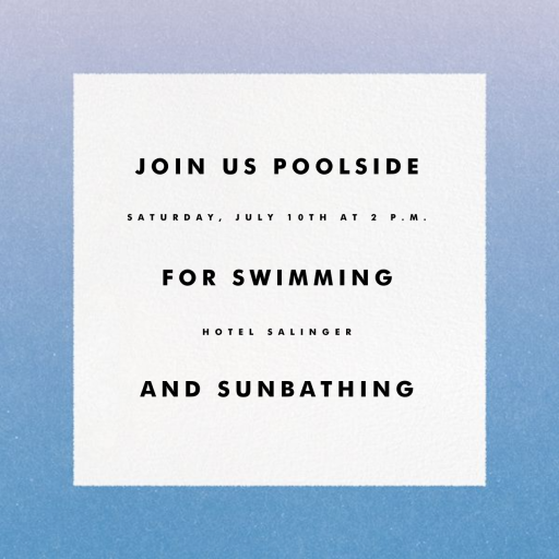 Gradient Border - Summer Party Invitation by Paperless Post