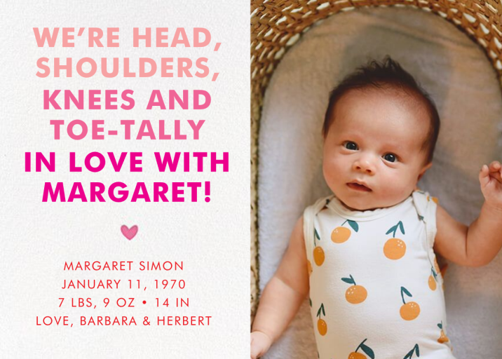 Head to Toe - Birth Announcement by Cheree Berry Paper & Design