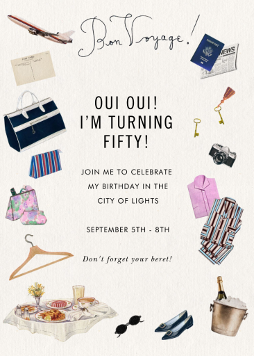 Voyage Essentials - Birthday Invitation by Stephanie Fishwick