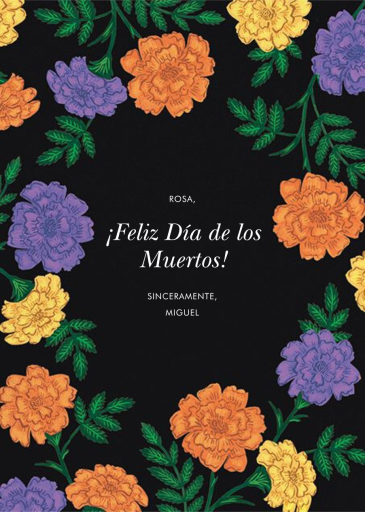 Flor de Muerto - Día de los Muertos Card by Rifle Paper Co.