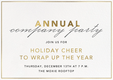 Shining Gold - Company Party - Corporate Holiday Party Invitation by Paperless Post