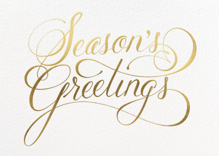 Season's Greetings Script - Business Holiday Card by Paperless Post