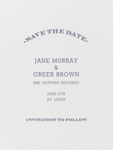Aperitif (Save The Date) - Invitation by Crane & Co.