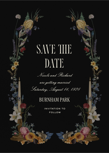 Blooming Candlestick - Invitation by Open Sea Design Co.