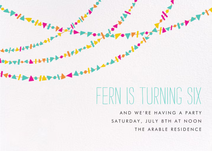 Streamer Shapes - Birthday Invitation by Paperless Post