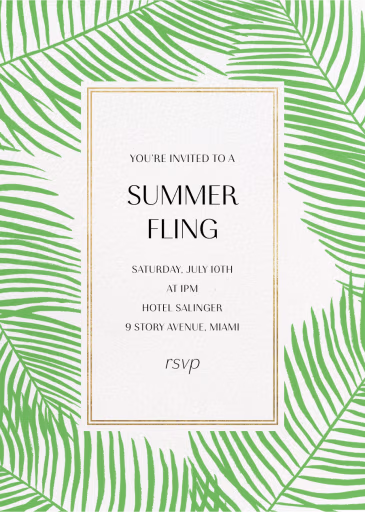 Palmier Nouveau - Pool Party Invitation by Paperless Post