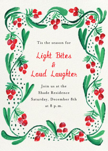 Holly Bout It - Holiday Party Invitation by Mr. Boddington's Studio
