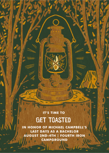 Camp Stories - Bachelor Party Invitation by Paperless Post