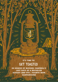 Camp Stories - Bachelor Party Invitation by Paperless Post
