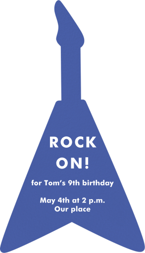 Electric Noise - Birthday Invitation by Meri Meri - Back