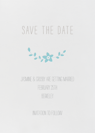 Vintage Flower Save the Date by Linda and Harriett