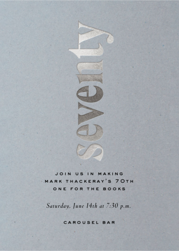 Sideways Lettering - Birthday Invitation by Paperless Post