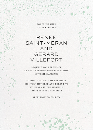 Splatter Cloth II - Wedding Invitation by Paperless Post