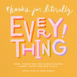 Literally Everything by Paperless Post
