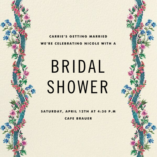 Climbing Blossoms - Bridal Shower Invitation by Stephanie Fishwick